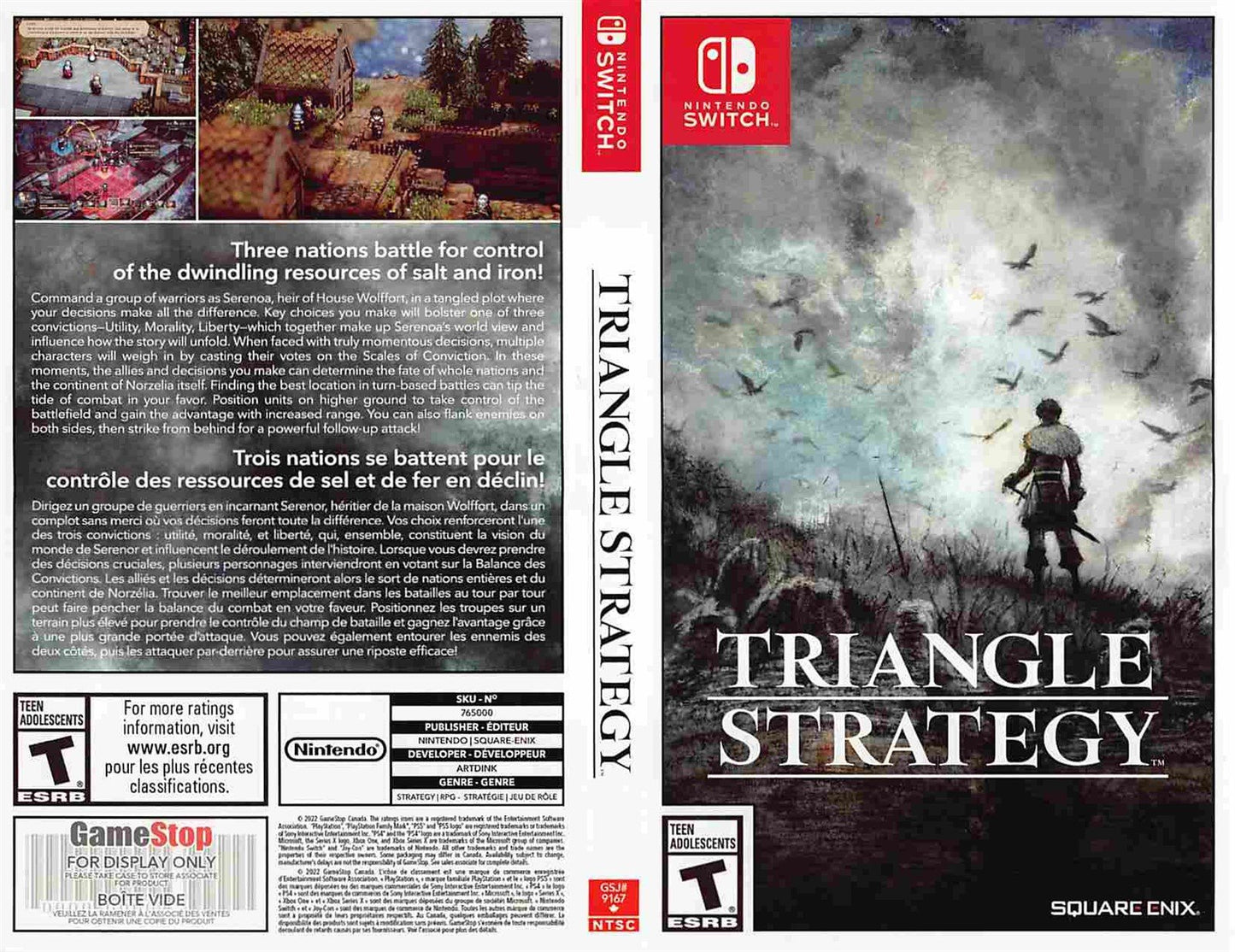 Nintendo Switch TRIANGLE STRATEGY store display box art