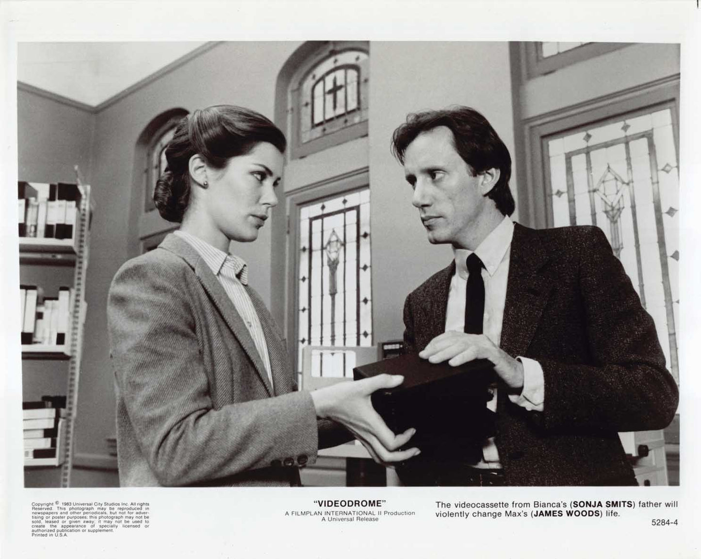 Sonja Smits VIDEODROME James Woods original press photo 1983 Cronenberg