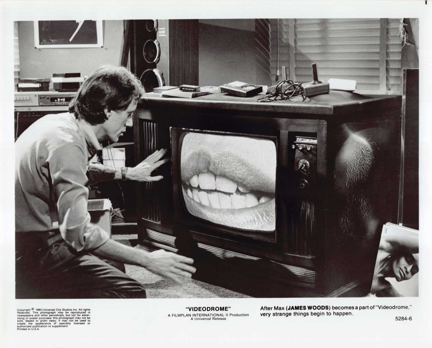 James Woods VIDEODROME original press photo 1983 Cronenberg