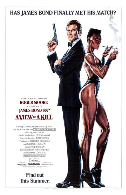 Roger Moore A VIEW TO A KILL advance movie poster 11x17 James Bond 007