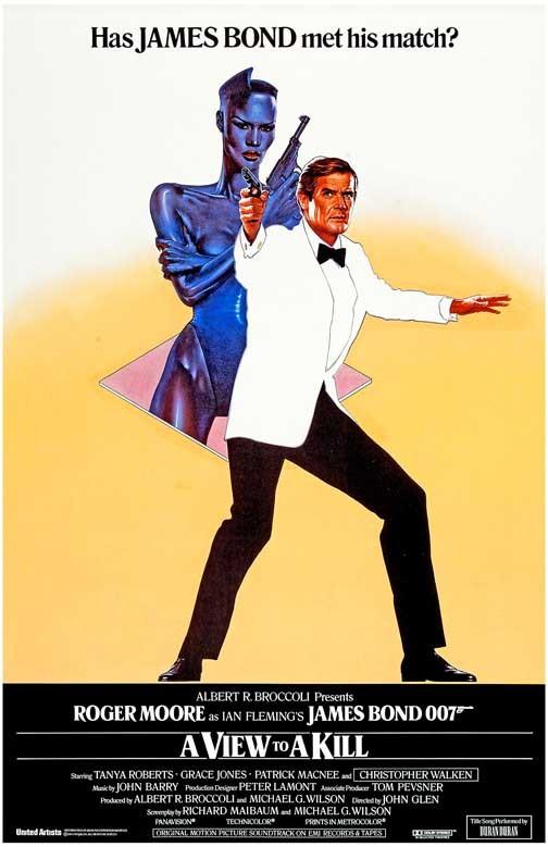 Roger Moore A VIEW TO A KILL duo movie poster 11x17 James Bond 007