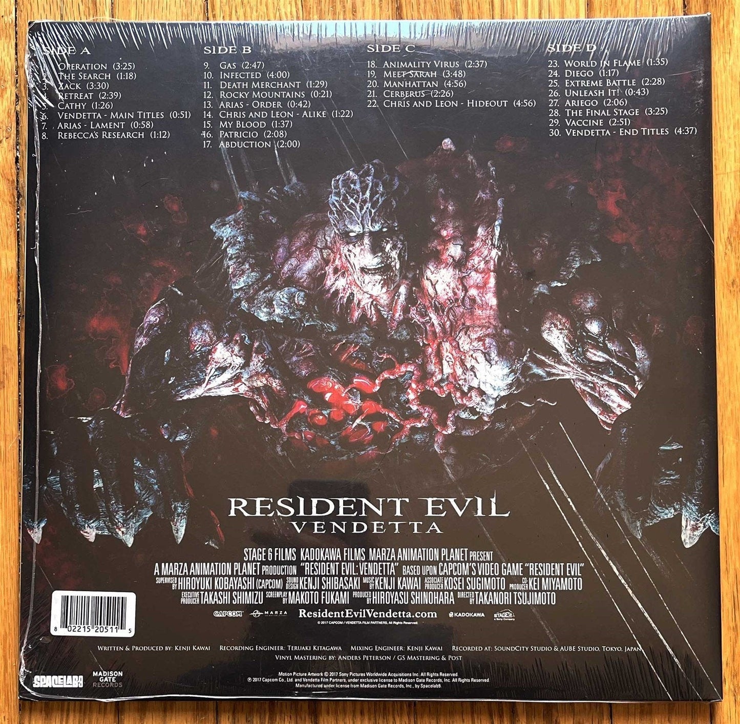 Kenji Kawai RESIDENT EVIL VENDETTA soundtrack double vinyl record LPs NEW