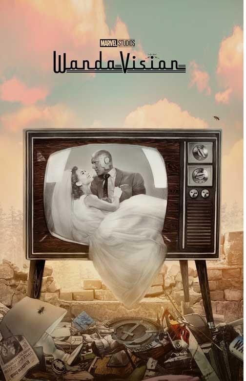 Marvel Elizabeth Olsen WANDAVISION Paul Bettany TV movie poster 11x17