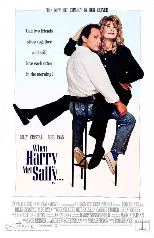 Billy Crystal WHEN HARRY MET SALLY Meg Ryan 'B' movie poster 11x17 Rob Reiner
