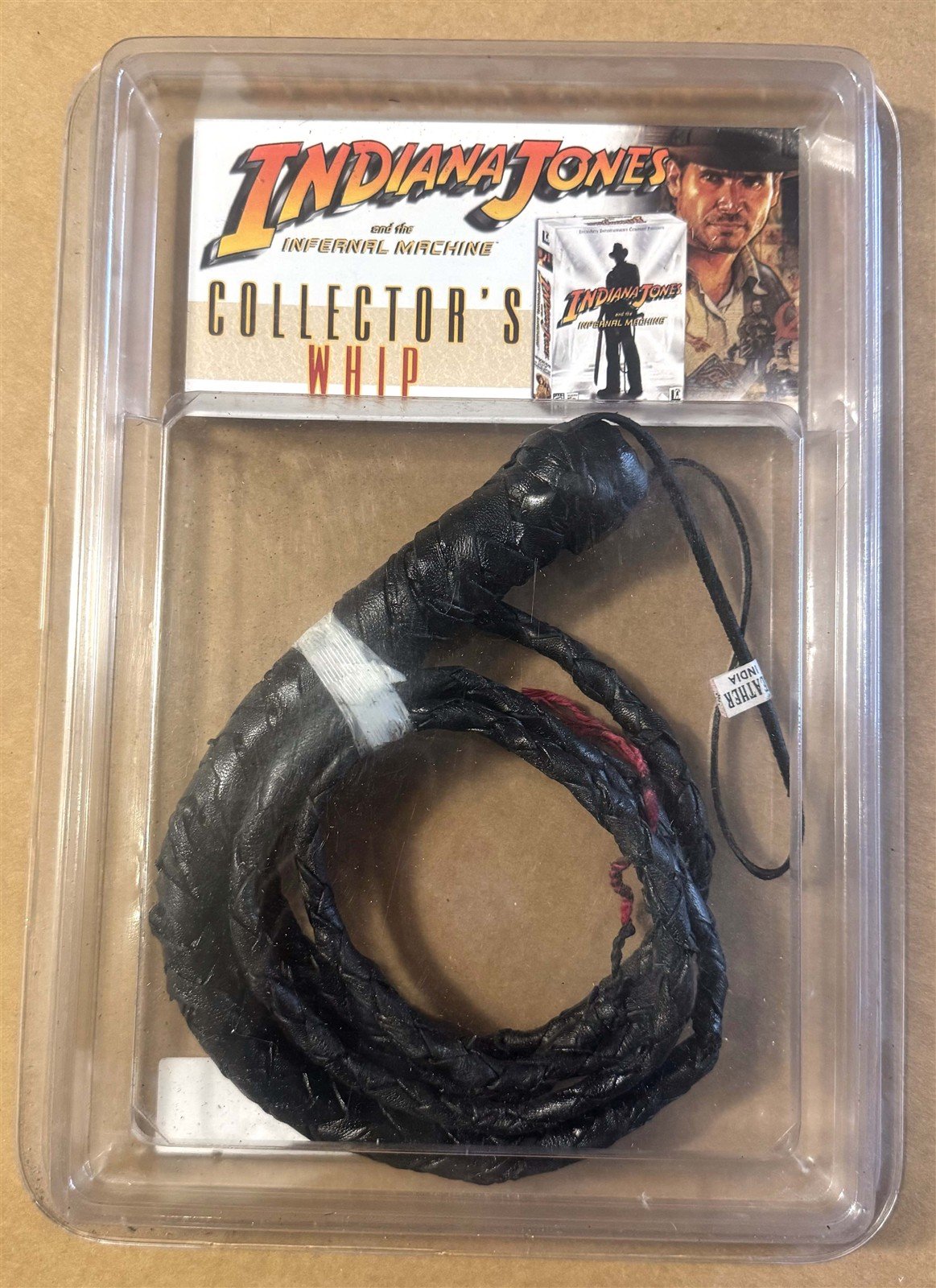 1999 INDIANA JONES AND THE INFERNAL MACHINE Collector's Whip promotional SEALED