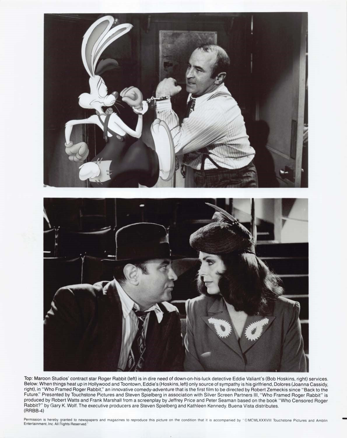 Bob Hoskins WHO FRAMED ROGER RABBIT Christopher Lloyd original 8x10 press photos