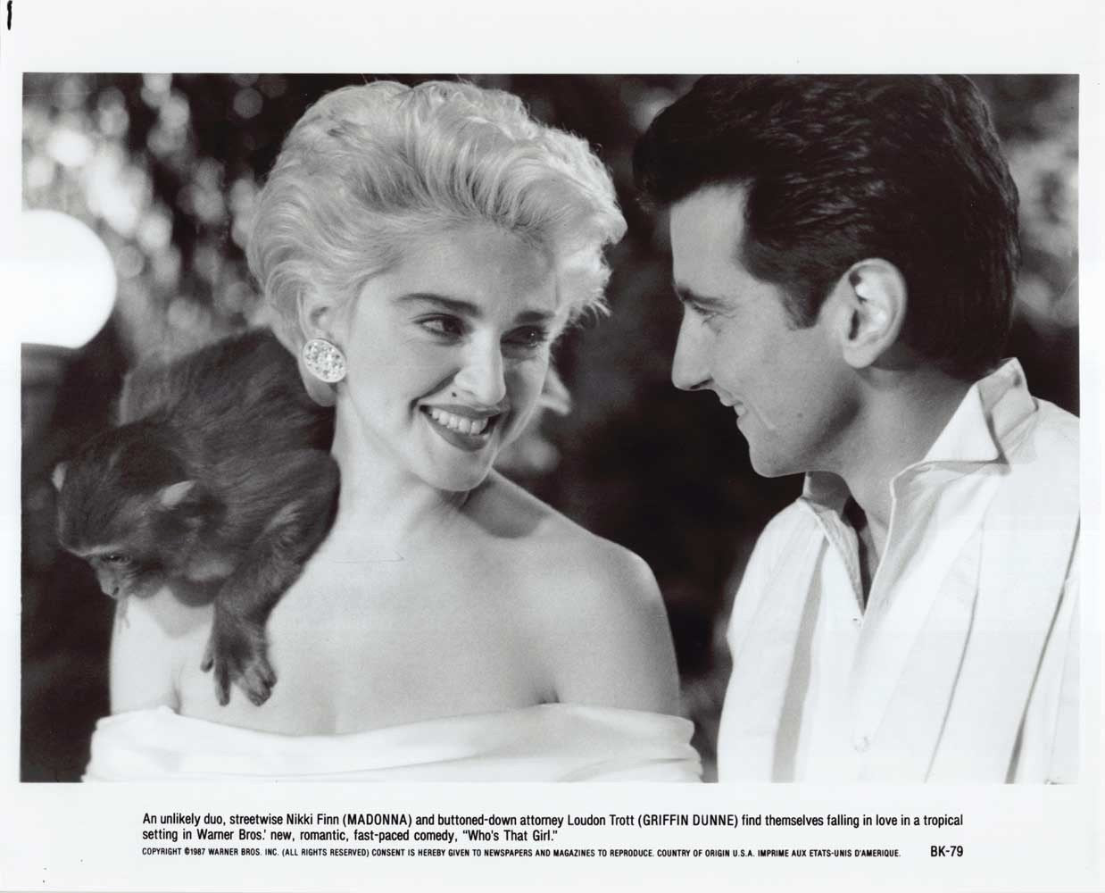 Madonna WHO'S THAT GIRL Griffin Dunne original 10x8 press photo 1987