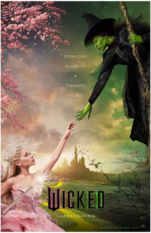 Ariana Grande WICKED Cynthia Erivo advance 'B' movie poster 11x17