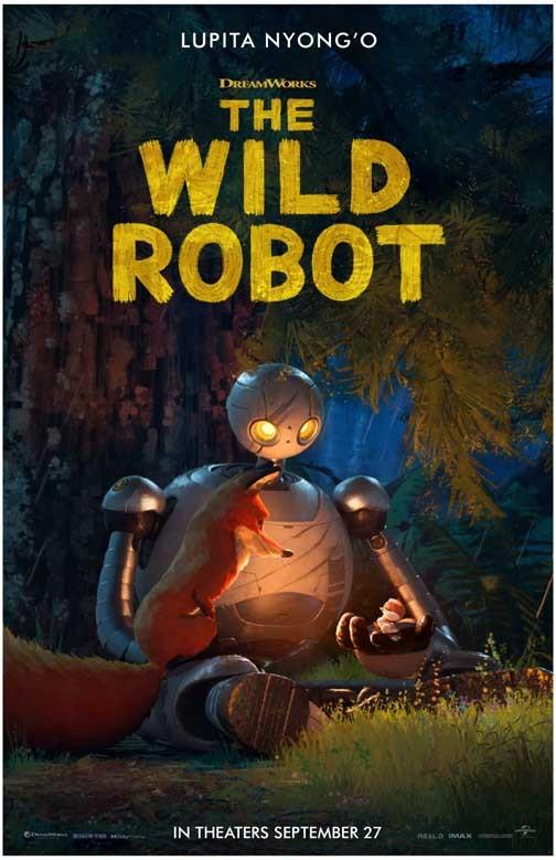 Lupita Nyong'o THE WILD ROBOT trio movie poster 11x17 Chris Sanders