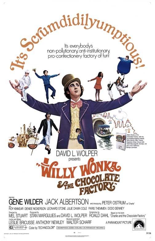 Gene Wilder WILLY WONKA AND THE CHOCOLATE FACTORY Albertson movie poster 11x17