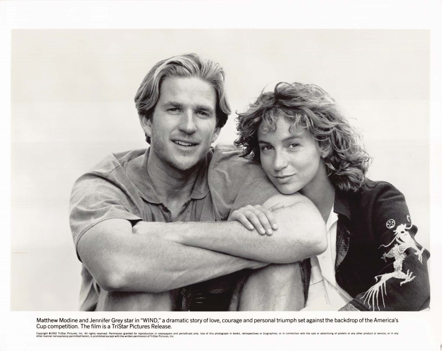 Matthew Modine WIND Jennifer Grey 1992 original 8x10 press photos