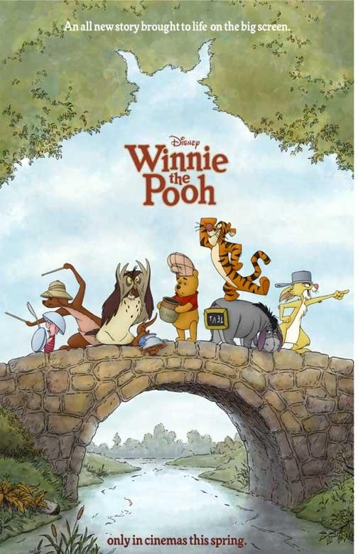Disney Jim Cummings WINNIE THE POOH 2011 movie poster 11x17