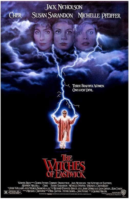 Jack Nicholson WITCHES OF EASTWICK Michelle Pfeiffer movie poster 11x17