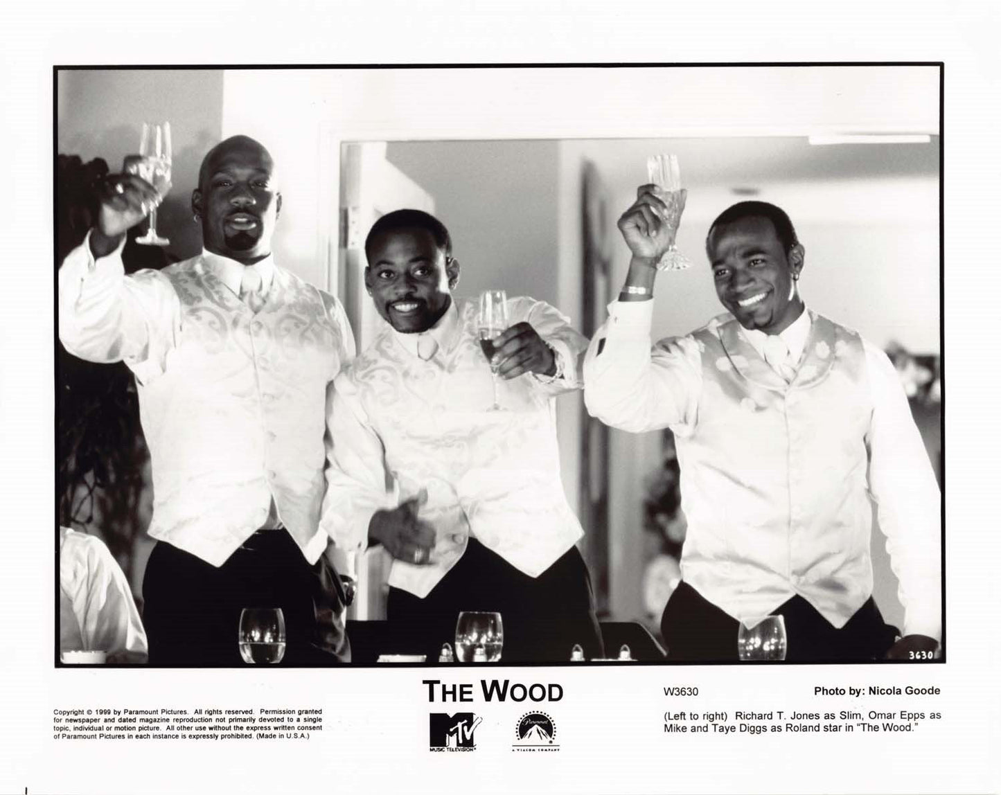 Omar Epps THE WOOD Taye Diggs Richard Jones 1999 original press photos