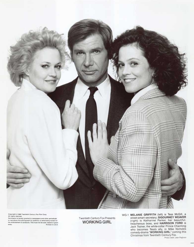 Harrison Ford WORKING GIRL Sigourney Weaver trio original 8x10 press photo 1988