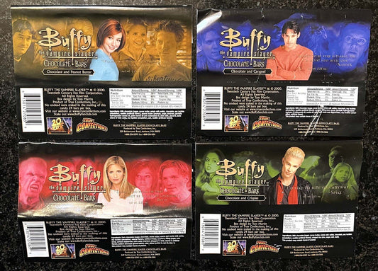 Sarah Michelle Gellar BUFFY THE VAMPIRE SLAYER Chocolate Bar wrapper set of 4