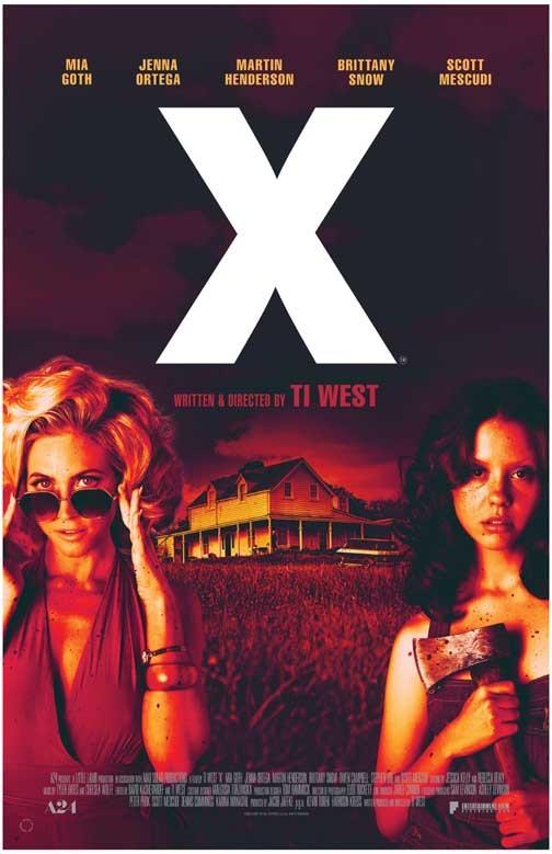 Mia Goth X Jenna Ortega movie poster 11x17