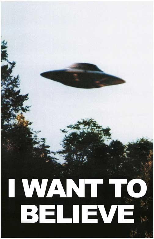 David Duchovny THE X-FILES Gillian Anderson 'I Want to Believe' movie poster 11x17