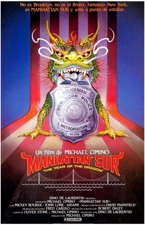 Mickey Rourke YEAR OF THE DRAGON int'l movie poster 11x17 Michael Cimino