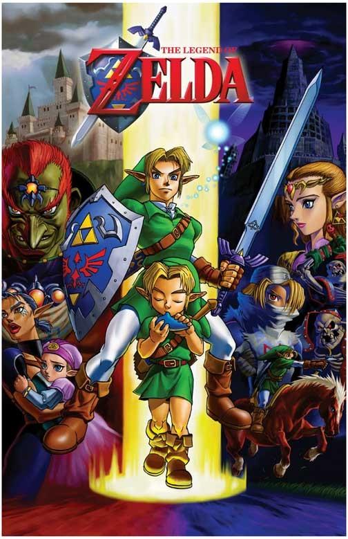 THE LEGEND OF ZELDA OCARINA OF TIME collage video game poster 11x17