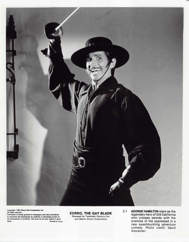 George Hamilton ZORRO, THE GAY BLADE original 8x10 photo 1981