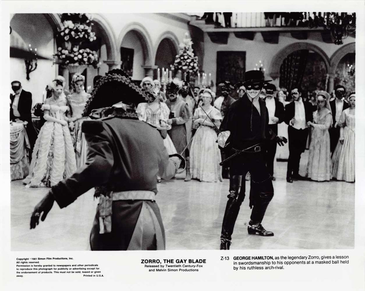 George Hamilton ZORRO, THE GAY BLADE original 8x10 photo 1981