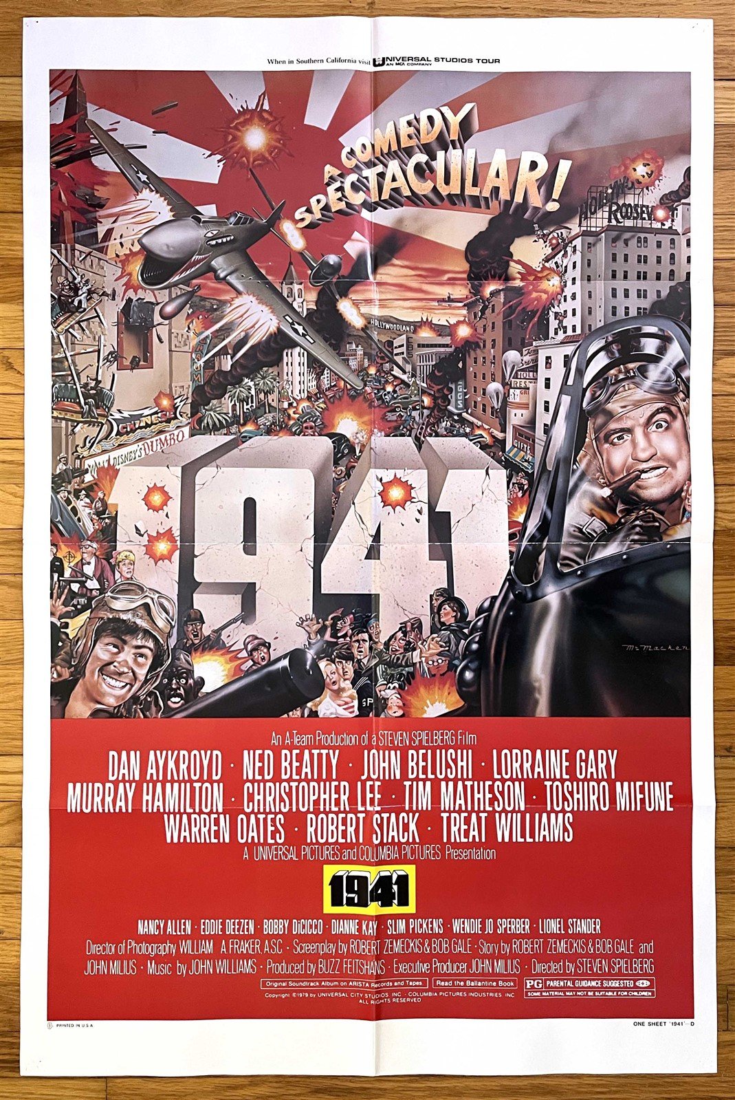 Steven Spielberg 1941 John Belushi Dan Aykroyd original 27x41 movie poster 1979
