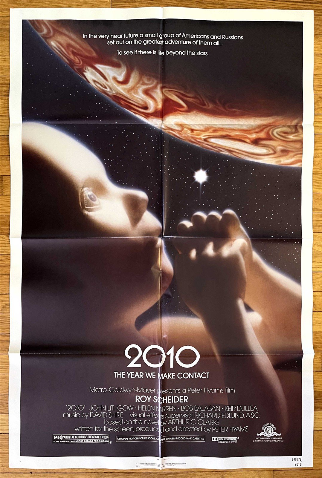 Roy Scheider 2010 Helen Mirren Keir Dullea original 27x41 movie poster 1984