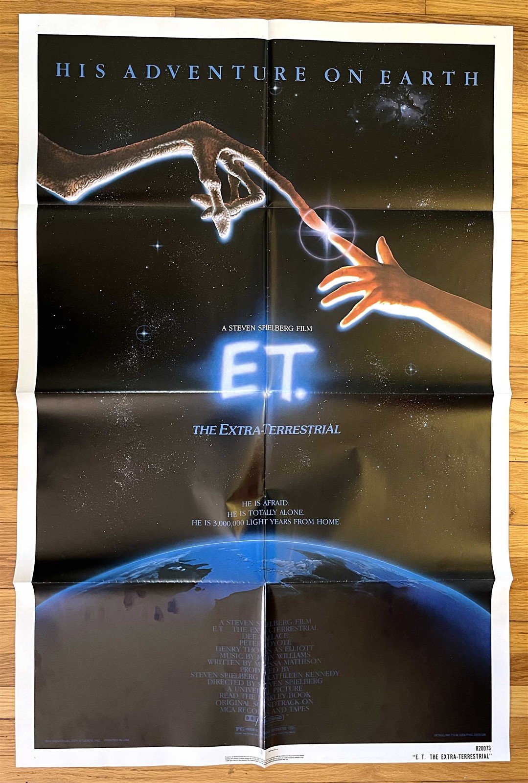 Steven Spielberg E.T. THE EXTRA-TERRESTRIAL original 27x41 movie poster 1982