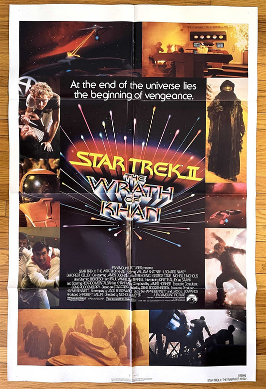 William Shatner STAR TREK II WRATH OF KHAN Nimoy original 27x41 movie poster