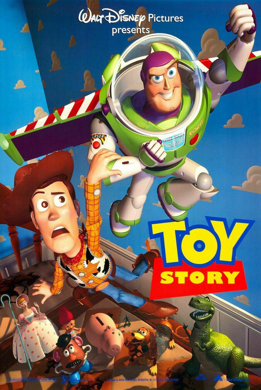 Tim Allen TOY STORY movie poster Tom Hanks 2 Sided ORIGINAL FINAL 27x40 Pixar