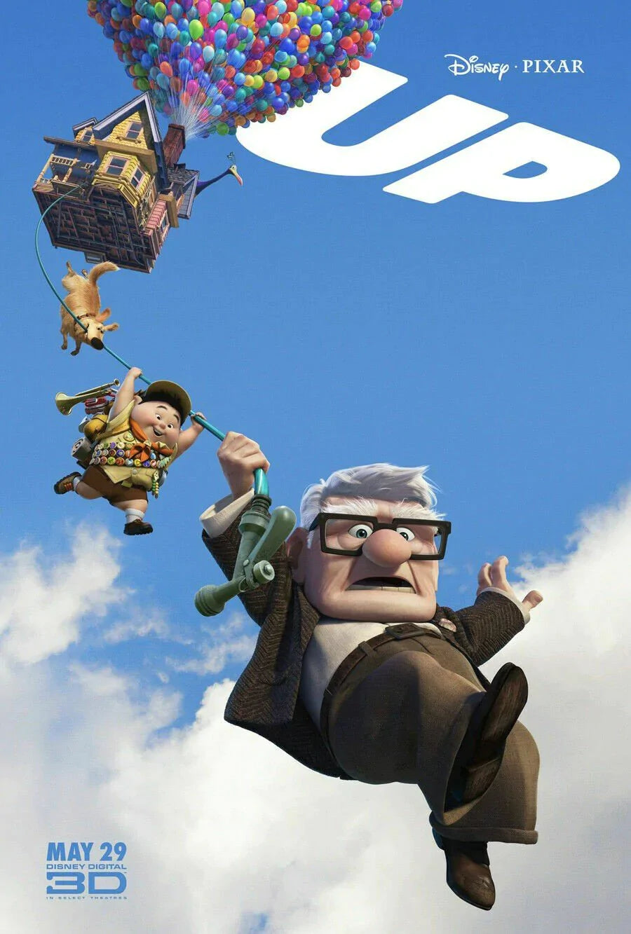 Ed Asner UP movie poster 2 Sided ORIGINAL FINAL 27x40 Pixar