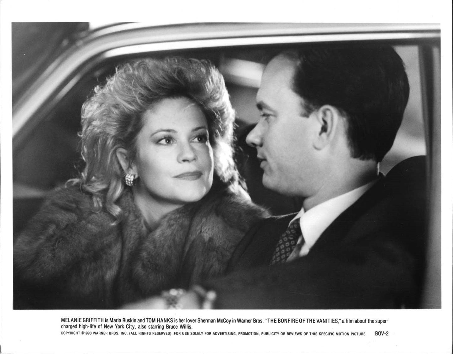 Tom Hanks BONFIRE OF THE VANITIES Melanie Griffith original press photo 1990