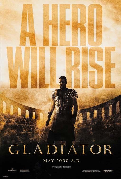 Russell Crowe GLADIATOR Joaquin Phoenix rolled 27x40 original DS movie poster