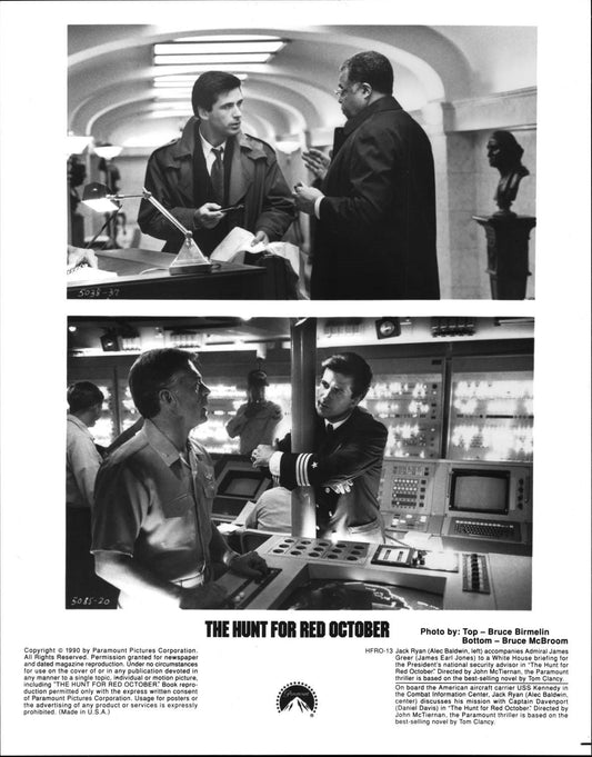 Sean Connery HUNT FOR RED OCTOBER Alec Baldwin original press photos 1990