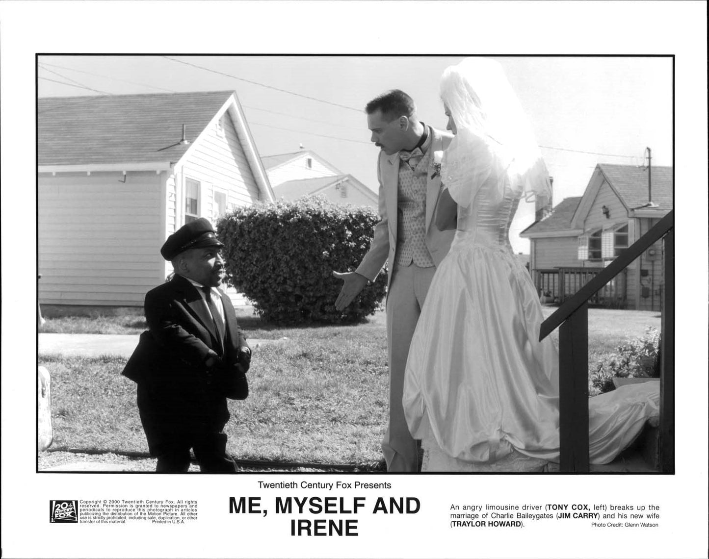 Jim Carrey ME, MYSELF AND IRENE Traylor Howard original press photo 2000