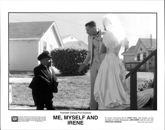 Jim Carrey ME, MYSELF AND IRENE Traylor Howard original press photo 2000