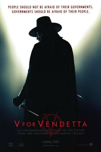 Hugo Weaving V FOR VENDETTA Natalie Portman original d/sided adv movie poster