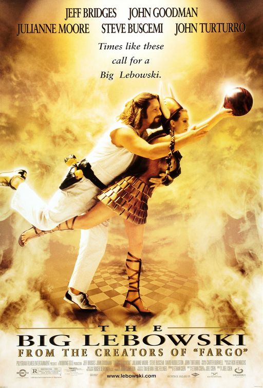 Jeff Bridges BIG LEBOWSKI John Goodman movie poster 1998 rolled