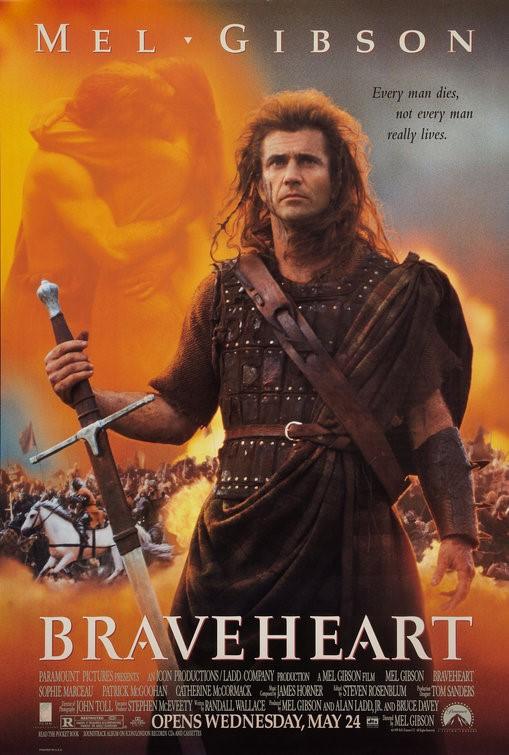 Mel Gibson BRAVEHEART rolled s/sided ORIGINAL 27x40 movie poster 1995