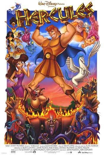 Disney HERCULES original 27x40 DS movie poster 1997 Danny DeVito
