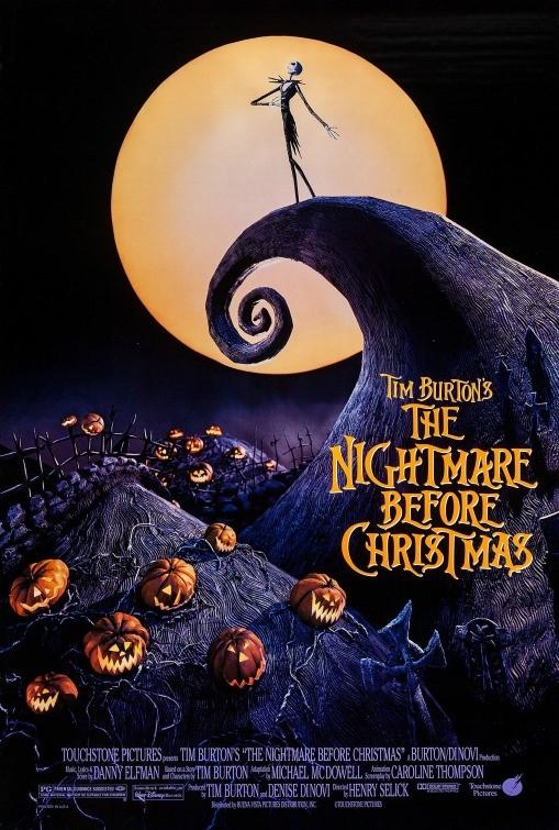 Tim Burton Disney NIGHTMARE BEFORE CHRISTMAS original 1993 D/S movie poster