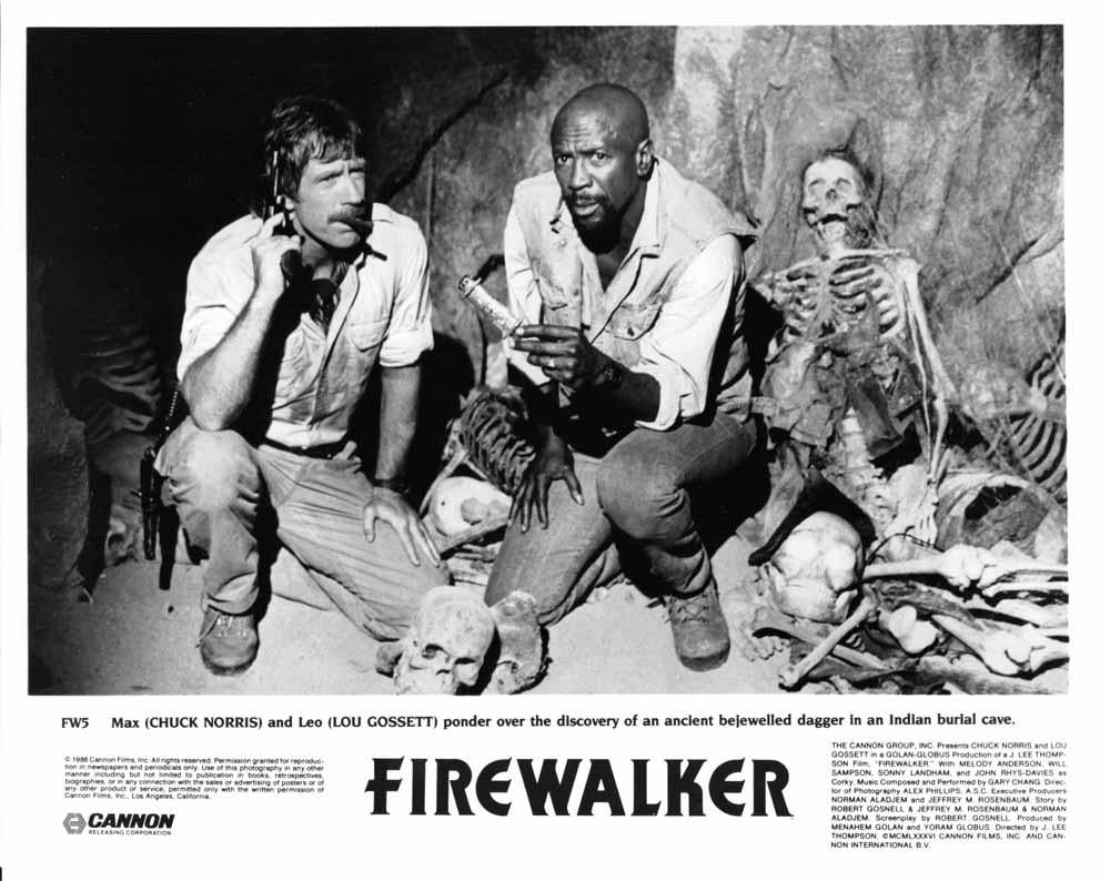 Chuck Norris FIREWALKER Lou Gossett original press photo 1986
