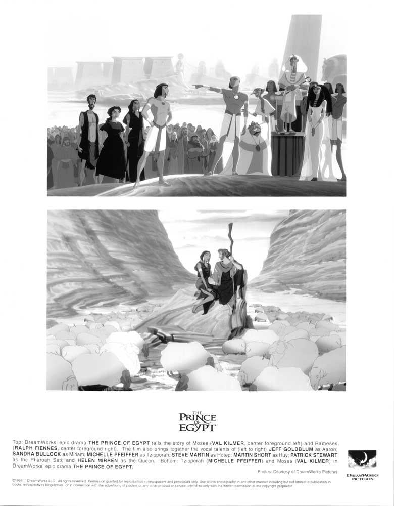 Patrick Stewart PRINCE OF EGYPT Val Kilmer Sandra Bullock original press photos