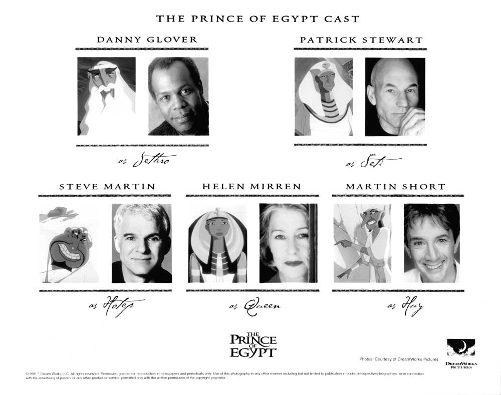 Patrick Stewart PRINCE OF EGYPT Val Kilmer Sandra Bullock original press photos