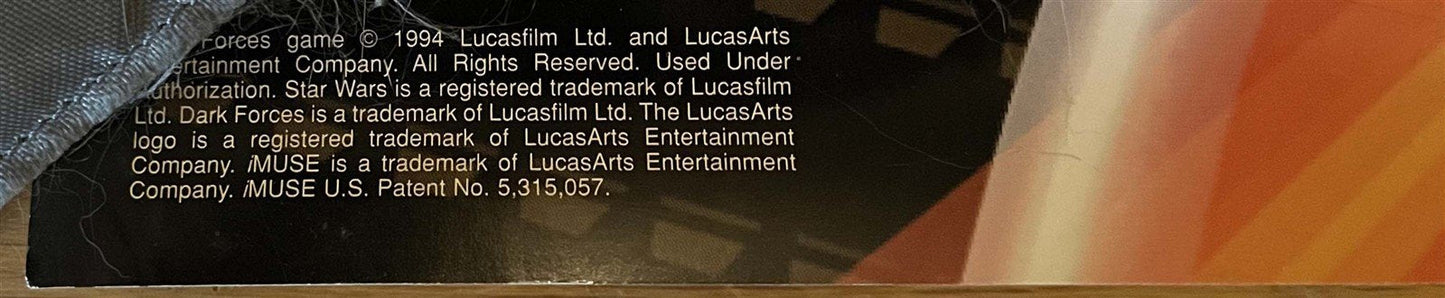 LucasArts STAR WARS DARK FORCES original vintage store display poster 1993