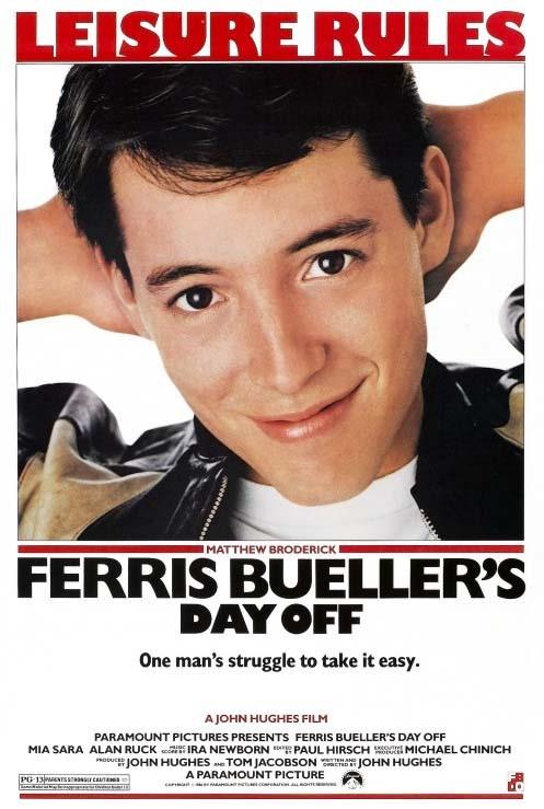 Matthew Broderick FERRIS BUELLER'S DAY OFF promo movie poster ORIGINAL 17x24