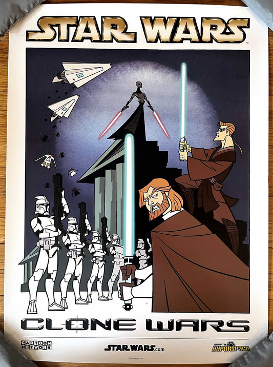 Genndy Tartakovsky Star Wars CLONE WARS Fan Club poster ROLLED 18x24