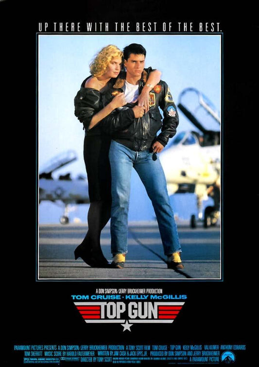 Tom Cruise TOP GUN 1986 premiere promo movie poster rolled ORIGINAL 17x24