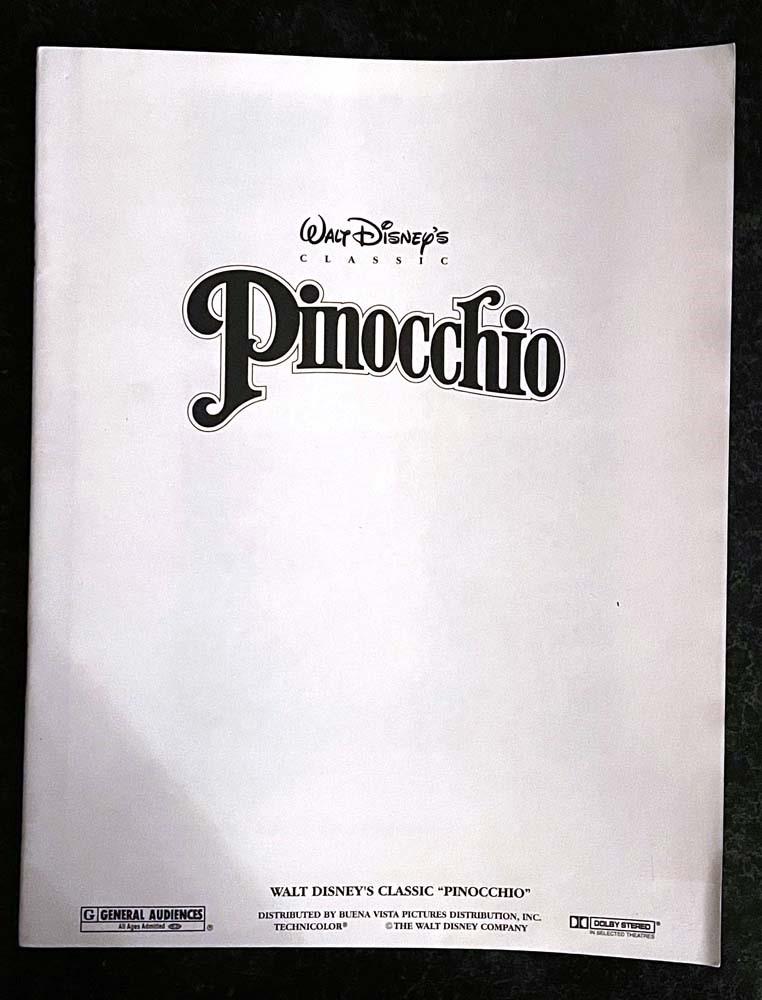 Disney 1992 PINOCCHIO press kit